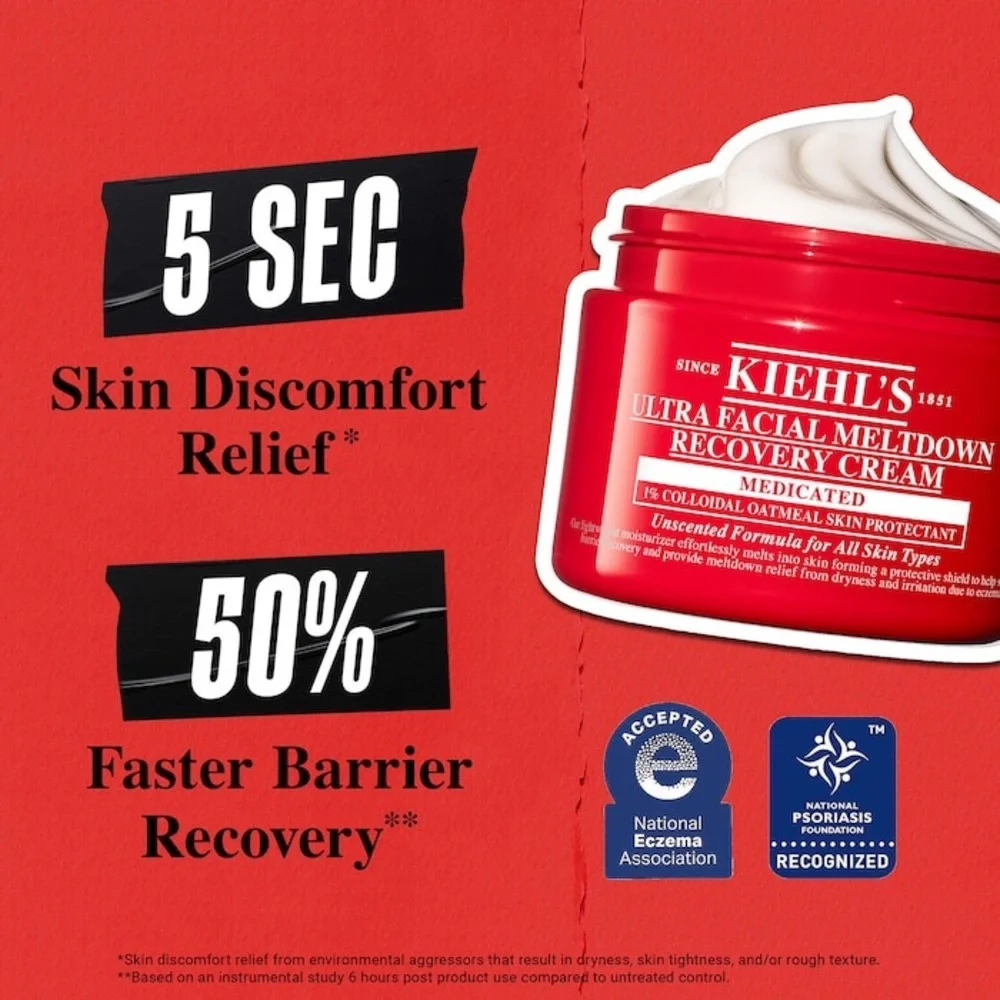 Kiehl's Ultra Facial Meltdown Recovery Medicated Cream .28 Oz. SEALED JAR/NEW! - Picture 6 of 12
